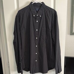 J. Crew Black Casual Button Down Shirt Classic Fit